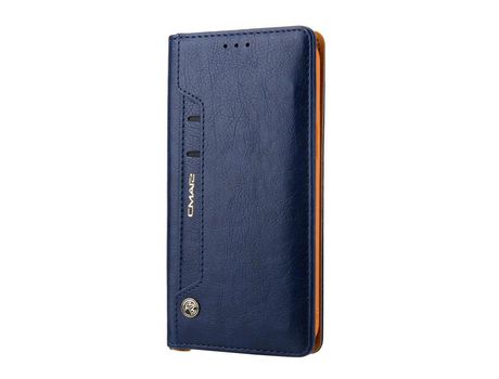 Carcasa PU con suporte por tarjeta azul por Apple iPhone 12 Pro Max