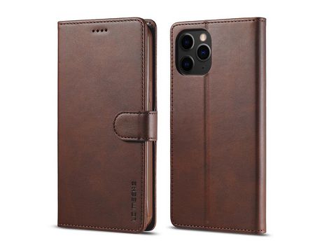 Carcasa PU con apoyo café por Apple iPhone 12 5.4