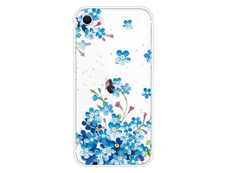 Carcasa TPU impresión patrón flexibly flor-azul por Apple iPhone SE (2nd Gen)/iPhone 8/iPhone 7