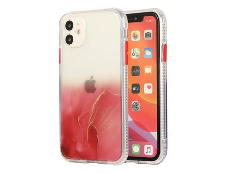 Carcasa TPU teste patrón de mármol de combinación rojo por Apple iPhone 11 6.1