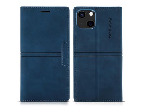 Funda PU + TPU absorción magnética forte extravagante azul anti-queda por iPhone 13 mini 5.4