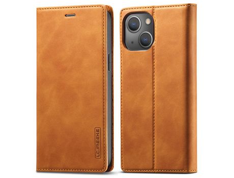 Funda PU + TPU LC.IMEEKE marrón por iPhone 13 mini 5.4