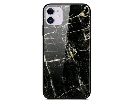 Carcasa TPU combinación de impresión de normas grano de mármol negro por Apple iPhone 12 Pro/12