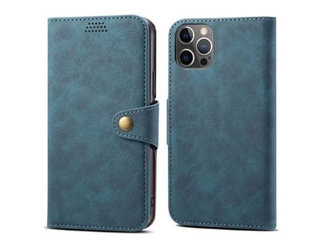 Funda PU + TPU con suporte azul por iPhone 13 Pro 6.1