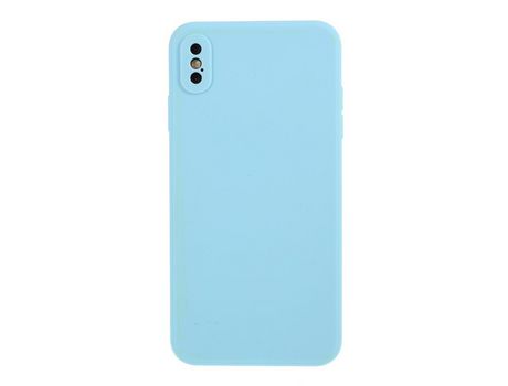 Carcasa silicona piel mate flexible azul claro por Apple iPhone XS/X 5.8