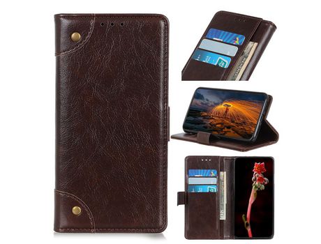 Carcasa PU textura nappa café por Apple iPhone 12 Pro 6.1 /12 Max 6.1