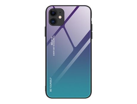 Carcasa TPU gradiente de color híbrido roxo/azul por Apple iPhone 12 Pro/Max 6.1