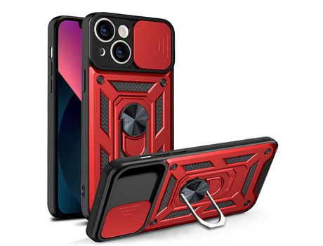 Funda TPU con suporte rojo por iPhone 13 6.1