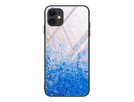Carcasa TPU piel de mármol pintura a aceite azul por Apple iPhone 12 Pro/12 Max 6.1