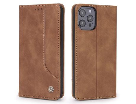 Funda PU absorción magnética marrón por iPhone 11 Pro 5.8