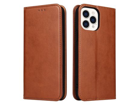 Funda PU + TPU con suporte marrón por iPhone 13 Pro Max