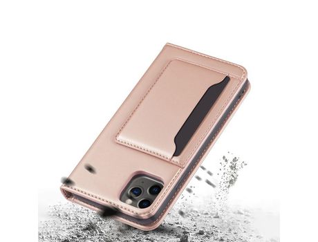 Carcasa TPU + PU con muleta ouro rosa por Apple iPhone 12 Max/iPhone 12 Pro 6.1