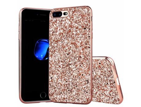 Carcasa TPU lantejoulas brillantes galvanizando ouro rosa por Apple iPhone SE (2nd Gen)/8/7