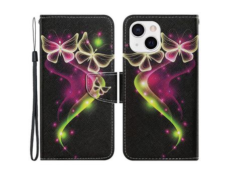 Funda PU + TPU mariposa de fada por iPhone 13 mini 5.4