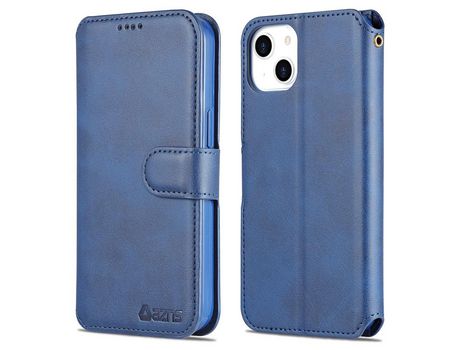 Funda PU + TPU AZNS Cerrar magnético con suporte Anti-lágrimas azul claro por iPhone 13 mini 5.4