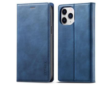 Funda PU + TPU LC.IMEEKE a prueba de choques con suporte azul por iPhone 13 Pro 6.1