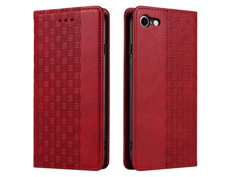 Funda PU forte Cerrar magnético rojo por iPhone 7/8 4.7 /SE (2020)/SE (2022)