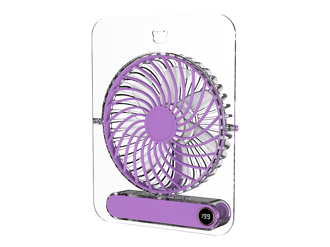Ventilador De Mesa Chrui Plegable 5 Velocidades Transparentemorado