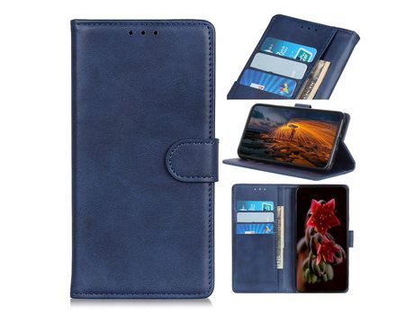 Carcasa PU magnético con apoyo azul por Apple iPhone 12 Max/12 Pro 6.1