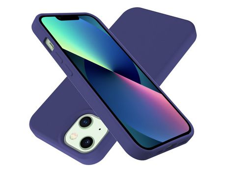 Funda TPU anti-impresión digital flexível azul escuro por iPhone 13 6.1