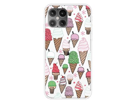 Carcasa TPU impresión patrón flexible sorvete colorido por Apple iPhone 12 Max/12 Pro 6.1