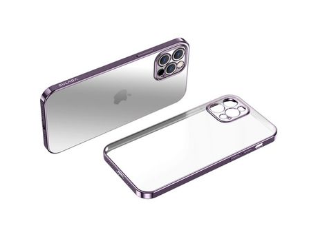 Funda TPU SULADA púrpura galvanizado por iPhone 12 Pro 6.1