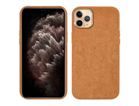 Funda TPU + PU marrón por iPhone 11 Pro Max 6.5