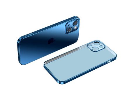 Funda TPU SULADA anti-queda galvanizado azul por iPhone 13 6.1