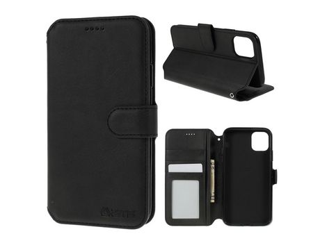 Carcasa PU con suporte y slots de tarjeta negro por Apple iPhone XS/X 5.8 pouces (2019)