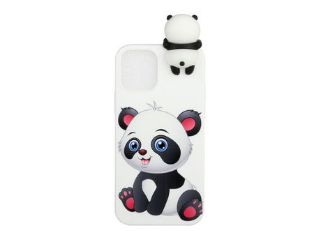 Carcasa TPU blanqueamiento de boneca 3D flexible panda bebidas por Apple iPhone 12 Pro/12 Max 6.1