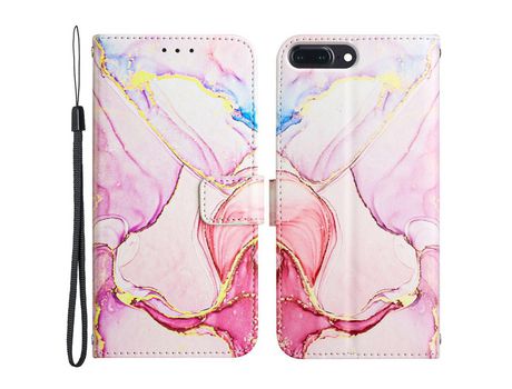 Funda PU patrón de mármol Ouro rosa por iPhone 7 Plus/8 Plus 5.5 inch