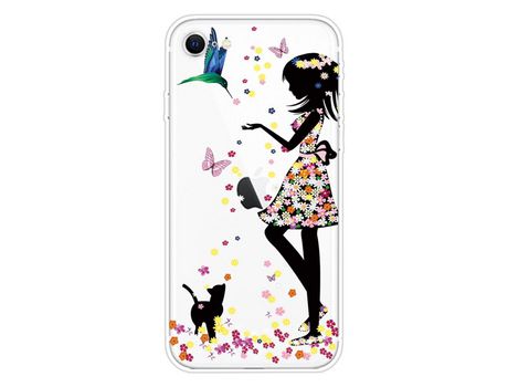 Carcasa TPU impresión patrón flexible garota linda por Apple iPhone SE (2nd Gen)/iPhone 8/iPhone 7