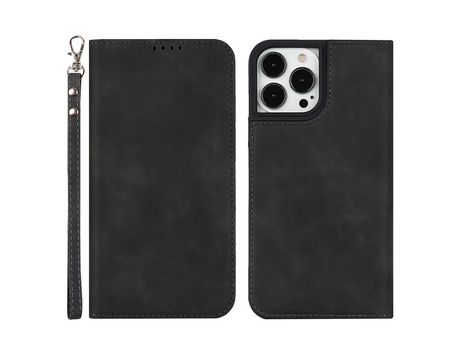 Funda PU auto-absorvido con soporte negro por iPhone 13 Pro 6.1