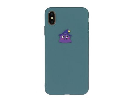 Carcasa TPU + PU boneca animal revestido bruxo por Apple iPhone XS/X 5.8