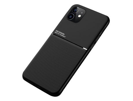 Funda TPU + PU anti-impresión digital a prueba de choques negro por iPhone 12 mini 5.4