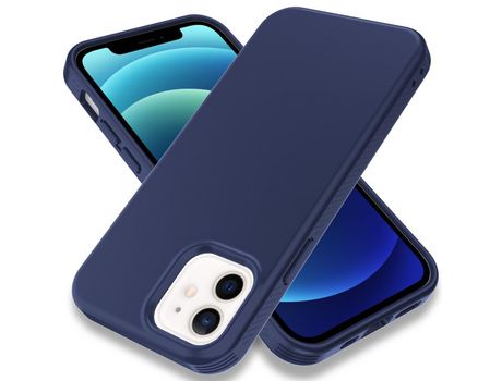 Funda TPU fino a prueba de choques anti-impresión digital cinza azul por iPhone 12/12 Pro 6.1