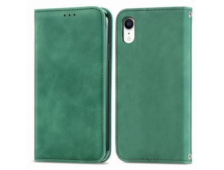 Funda TPU + PU magnético verde por iPhone XR 6.1