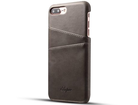 Funda TPU + PU con slots de tarjeta cinza por iPhone 8 Plus 5.5 inch/7 Plus 5.5 inch