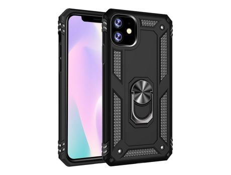 Carcasa TPU armadura híbrido con suporte negro por Apple iPhone XR 6.1 pouces (2019)