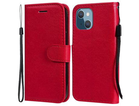 Funda PU + TPU con suporte rojo por iPhone 13 mini 5.4