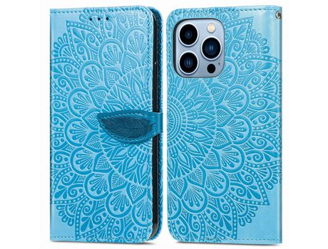 Funda PU + TPU con suporte cor azul por iPhone 13 Pro Max 6.7