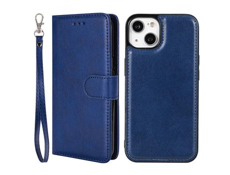 Funda PU + TPU 2 en 1 desmontable con suporte azul por iPhone 13 6.1
