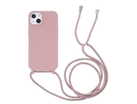 Funda TPU flexível con cable ajustável rosa escuro por iPhone 13 mini 5.4