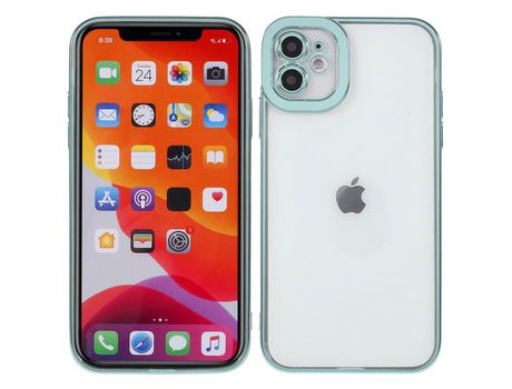Funda TPU proteccion da lente da câmera recorte preciso galvanoplastia verde por iPhone 12 6.1