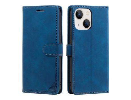 Funda PU + TPU varredura anti-roubo con suporte azul por iPhone 13 mini 5.4