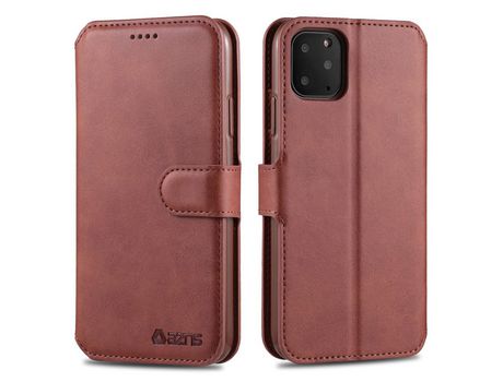 Carcasa PU con apoyo marrom por Apple iPhone 12 Pro/iPhone 12 Max 6.1