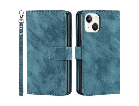 Funda PU a prueba de choques azul claro por iPhone 13 mini 5.4