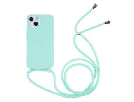 Funda TPU Anti-lágrimas con bandolera ajustável azul claro por iPhone 13 6.1