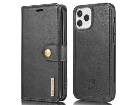 Funda PU DG.MING 2 en 1 negro desmontable por iPhone 13