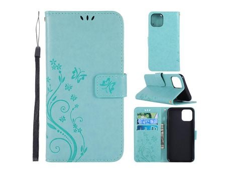 Carcasa PU polilla cian por Apple iPhone XR 6.1 pouces (2019)